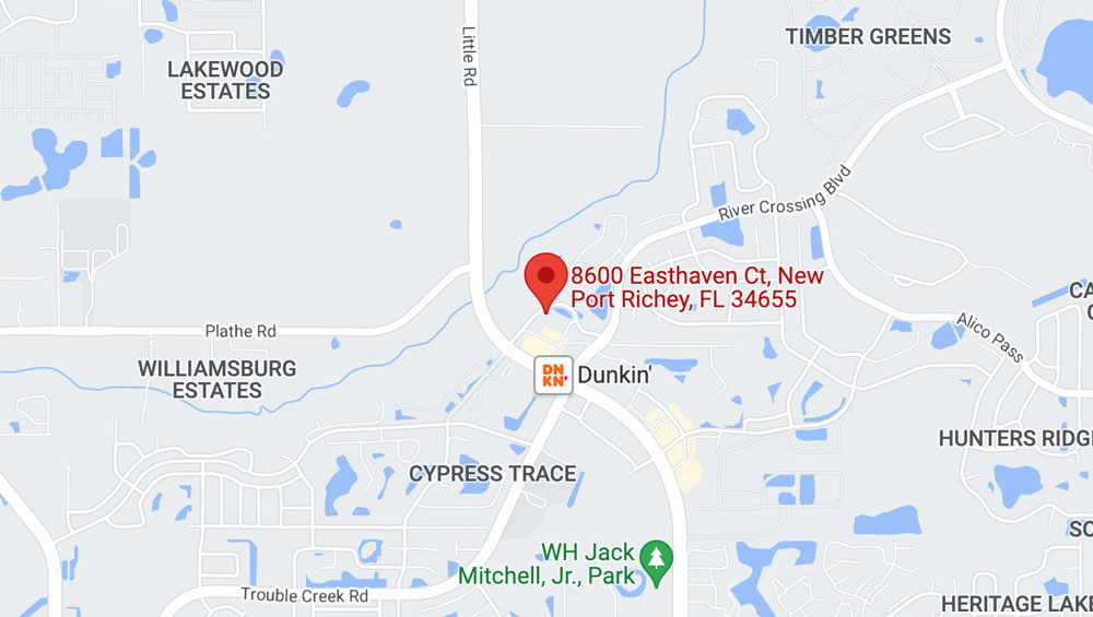 map to 8600 Easthaven Court